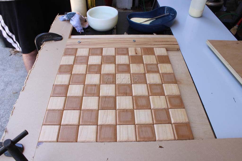 آموزش ساخت صفحه شطرنج, شطرنج, شطرنج چوبی, ساخت صفحه شطرنج با چوب, چگونه میز شطرنج چوبی بسازیم, آموزش تصویری ساخت میز شطرنج, آموزش نجاری, صنایع چوب,