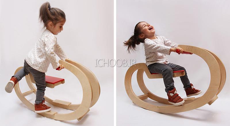 صندلی راکر چوبی کودک