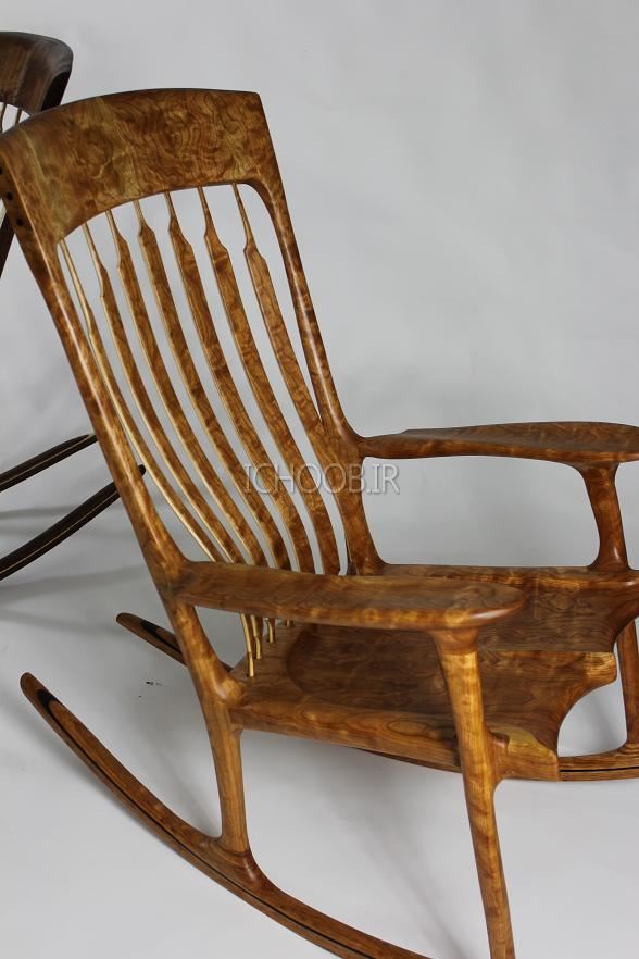 صندلی راک , صندلی راک چوبی , صندلی گهواره ای ، صندلی گهواره ای چوبی ، صندلی متحرک، 