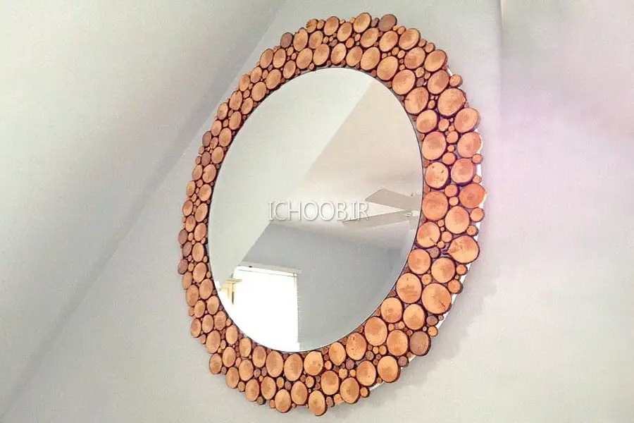 قاب آینه چوبی