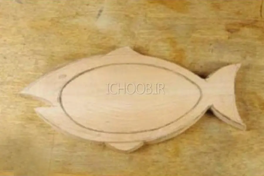 ساخت ظرف چوبی با طرح ماهی