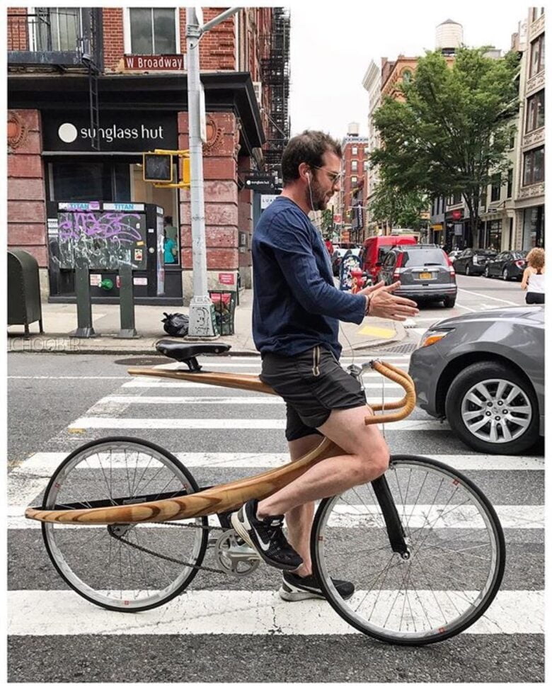 ایده ساخت دوچرخه با بدنه چوبی