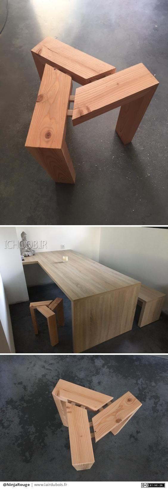 اتصال چوب و فلز, اتصال صندلی, اتصال میز, اتصالات چوبی, اتصالات چوبی و فلزی خلاقانه, اتصالات خلاقانه, اتصالات فلزی, ایده اتصال چوبی