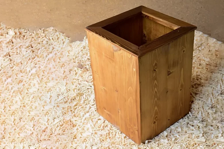 آموزش ساخت سطل آشغال چوبی با استفاده از چوب‌های دورریختنی