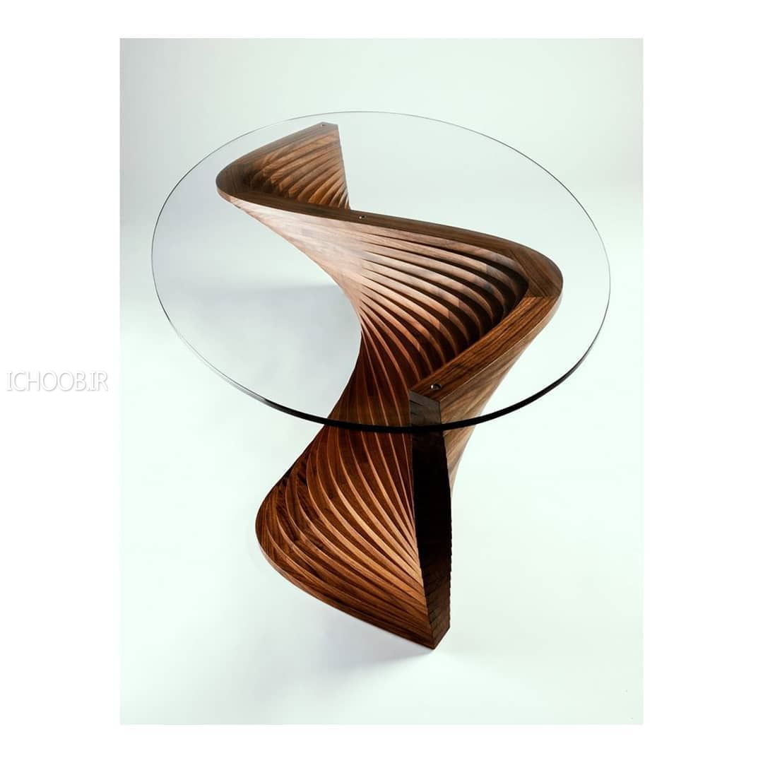 میز چوبی با صفحه شیشه,میز شیشه ای,صفحه شیشه ای برای میز,چوب و شیشه,میز جلو مبلی،میز شیشه ای,میز مدرن,ایده ساخت میز,