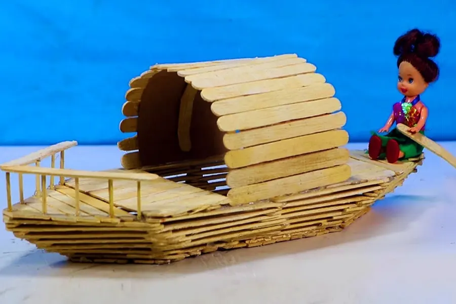 ساخت کشتی با چوب بستنی