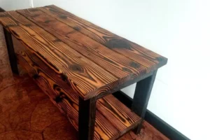 میز چوبی سندبلاست